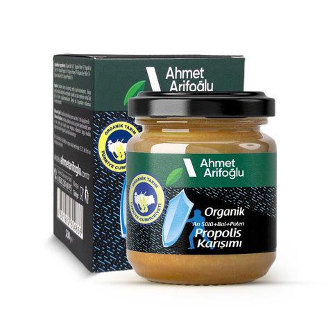 Ahmet Arifoğlu Organik Arı Sütü Bal Polen Propolis Mix 230gr.