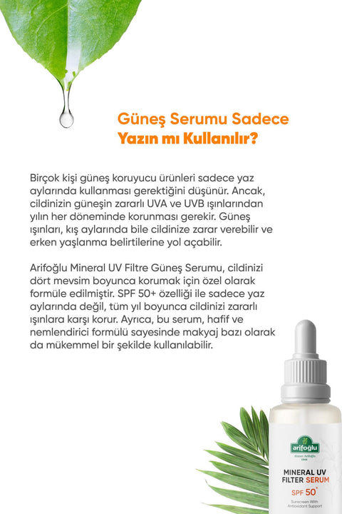 Arifoğlu Güneş Koruyucu SPF 50+ Serum 30 ml